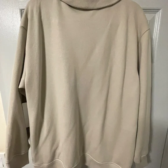 NWT Athleta Cozy Karma 1/2 zip Sweatshirt color Abalone size Large - Picture 5 of 9